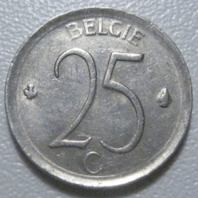Бельгія Бельгия ^/--/^ Бельгія 25 сантимів 1964 року Belgie 42270 ^_^^^ Бельгия 25 сантимов 1964 года Belgie 42270 - фото фото фото