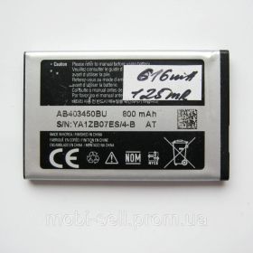 Акумулятори Аккумуляторы ^/--/^ 77 Аккумулятор Samsung AB /--/ 403450 /--/ BU 616 мА для E /--/ 5900, S /--/ 3500, L /--/ 310 (Б/У, протестированный) - фото фото фото