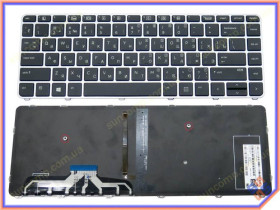 Клавіатури Клавиатуры ^/--/^ Клавиатура для HP EliteBook Folio 1040 G /--/ 3 (RU Black, с рамкой Silver и подсветкой) Оригинал ^_^^^ Клавіатура для HP EliteBook Folio 1040 G /--/ 3 (RU Black, з рамкою Silver і підсвічуванням) - фото фото фото