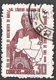 Південна Америка Южная Америка ^/--/^ Бразилия  (1965) Маршал Кандидо Мариано да Силва Рондон. Карта ^_^^^ Бразилія (1965) Маршал Кандідо Маріано да Сілва Рондон. Карта - фото фото фото