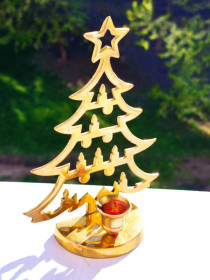 Інше Другое ^/--/^ * подсвечник елка бронза 21 см - фото фото фото