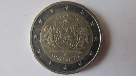 Литва Литва ^/--/^ 2 євро 2020 рік Литва. Аукшайтія. ^_^^^ 2 евро 2020 год Литва. Аукшайтия. - фото фото фото