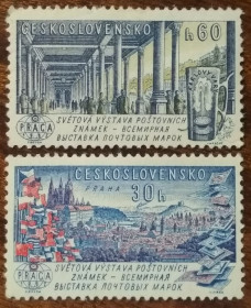 Чехословаччина Чехословакия ^/--/^ Чехословакия Международная выставка марок в Праге 1961 ^_^^^ Чехословаччина Міжнародна виставка марок в Празі 1961 - фото фото фото