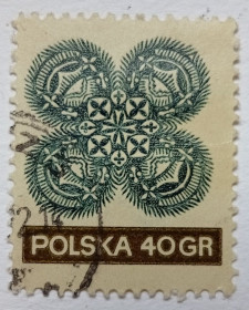 Польща Польша ^/--/^ Польша 1971 Декорации, 40 /--/ Gr, гашеная ^_^^^ Польща 1971 Декорації, 40 /--/ Gr, гашена - фото фото фото