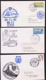 Тематичні колекції Тематические коллекции ^/--/^ Флот . Германия  3 /--/ и  ХМК  СГ  1987 - 1988 г - каше -   отправлено морской почтой - ^_^^^ Флот . Німеччина 3 /--/ і ХМК СГ 1987 - 1988 р - каше - відправлено морською поштою - - фото фото фото