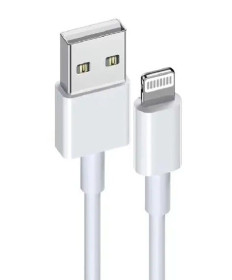 Зарядні пристрої Зарядные устройства ^/--/^ 43455 Кабель  Lightning to USB для iPhone/iPad/iPod 1 м   White ^_^^^ 43455 Кабель Lightning to USB для iPhone/iPad/iPod 1 м White - фото фото фото