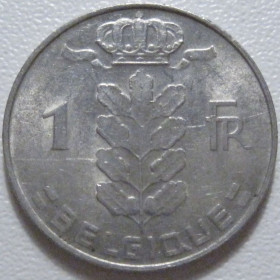 Бельгія Бельгия ^/--/^ Бельгія 1 франк 1977 року Belgique 42698 ^_^^^ Бельгия 1 франк 1977 года Belgique 42698 - фото фото фото