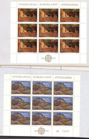 Мистецтво Искусство ^/--/^ Югославия 1977 г MNH - 2 /--/ а м/листа ^_^^^ Югославія 1977 MNH - 2 /--/ а м/листа - фото фото фото