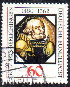 Інші країни Другие страны ^/--/^ ФРН 1980 - 500 років від дня народження Ґьотца фон Берліхінгена  (Гб) ^_^^^ ФРГ 1980 - 500 лет со дня рождения Гётца фон Берлихингена (Гб) - фото фото фото