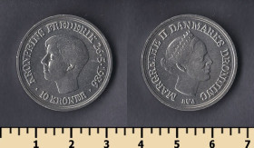 Данія Дания ^/--/^ Дания 10 крон 1986 ^_^^^ Данія 10 крон 1986 - фото фото фото