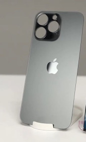 Корпуса на iPhone Корпуса на iPhone ^/--/^ Кришка задня iPhone 15 Pro Max Black   (великий виріз під камеру) ^_^^^ Крышка задняя iPhone 15 Pro Max Black (большой вырез под камеру) - фото фото фото
