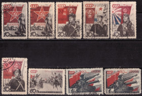 СРСР - СССР - ^/--/^ СССР. 20-летие Красной Армии  (серия, разновидность) 1938 г. ^_^^^ СРСР. 20-річчя Червоної Армії (серія без 1 м.) 1938 - фото фото фото