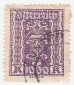 Австрія Австрия ^/--/^ Австрия 1922  г. № 422 гашеная ^_^^^ Австрія 1922 р. No 422 гашена - фото фото фото