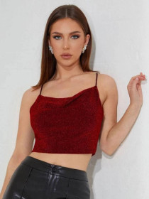 Топи Топы ^/--/^ Сяючий кроп топ на бретелях h&amp;amp;m гліттер бургунді блискучий уко... ^_^^^ Сияющий крап топ на бретелях h&amp;amp;m глиттер бургунди блестящий уко... - фото фото фото