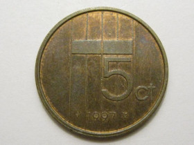 Нідерланди Нидерланды ^/--/^ Нидерланды 5 центов 1997 года 38605 ^_^^^ Нідерланди 5 центів 1997 року 38605 - фото фото фото