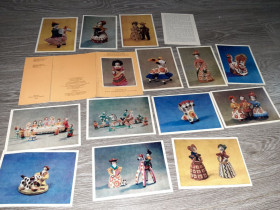 СРСР СССР ^/--/^ Набор открыток Дымковская игрушка 1980 /--/ г.   13 шт СССР ^_^^^ Набір листівок Димківська іграшка 1980 /--/ р. 13 шт СРСР - фото фото фото