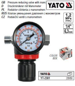 Автоінструмент Автоинструмент ^/--/^ Клапан редукционный пневматический YATO манометр 1/4 P /--/ 1.2 MPa YT-2381 ^_^^^ Клапан редукційний пневматичний YATO Польща манометр 1/4&amp;quot; P /--/ 1.2 MPa YT-2381 - фото фото фото