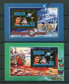 Освоєння космосу Освоение космоса ^/--/^ Гвиана Гайана Guyana 1992 Discovery of America,Christophor Colomb GoldSilver S-S MNH ^_^^^ Гвіана Гайана Guyana 1992 Discovery of America, Christophor Colomb GoldSilver S-S MNH - фото фото фото