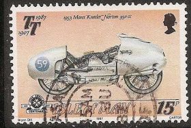 Великобританія Великобритания ^/--/^ Великобр. о-в Мэн 1987 Sc.336 used ^_^^^ Великобр. о-в Мен 1987 Sc.336 used - фото фото фото