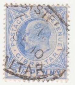 Малі Держави Європи Малые Государства Европы ^/--/^ Гибралтар  1907 г..№ 58 гашеная ^_^^^ Гібралтар 1907 р. No 58 гашена - фото фото фото