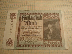 Німеччина Германия ^/--/^ 5000 /--/ марк 1922 Німеччина ^_^^^ 5000 /--/ марк 1922 Германия - фото фото фото