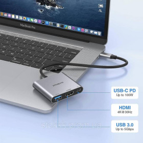 Розумні годинники (Smart watch) Умные часы (Smart watch) ^/--/^ Адаптер USB C-HDMI USB PD 60 /--/ Вт Уценка ^_^^^ USB C-HDMI USB PD 60 /--/ Вт Уцінка - фото фото фото
