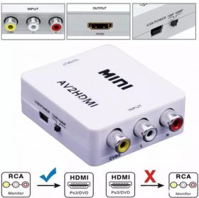 Кабелі та перехідники Кабели и переходники ^/--/^ Конвертер переходник AV to HDMI, ВХОД 3 /--/ RCA       (мама) на ВЫХОД HDMI       (мама) ^_^^^ Конвертер перехідник AV to HDMI, Вхід 3 /--/ RCA (мама) на вихід HDMI (мама) - фото фото фото