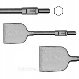 Бури Буры ^/--/^ Долото плоске YATO : HEX, L 450 мм, w 125 мм YT-47372 ^_^^^ Долото плоское YATO: HEX, L 450 мм, w 125 мм YT-47372 - фото фото фото
