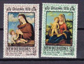 Мистецтво Искусство ^/--/^ NM Новые Гебриды 1970 г MNH  - Рождество  - RF  - ^_^^^ NM Нові Гебриди 1970 р MNH - Різдво - RF - фото фото фото