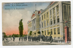 Україна Украина ^/--/^ Поштівка Снятин, школа реальна 1916 р. ^_^^^ Почтовка Снятин, школа реальная 1916 г. - фото фото фото