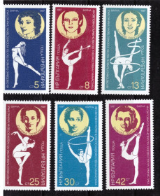Спорт Спорт ^/--/^ Болгария. Гимнастки  (серия)** 1987 г ^_^^^ Болгарія. Гімнастки (серія) 1987 - фото фото фото