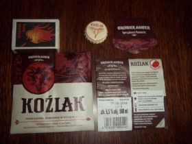 Етикетки Этикетки ^/--/^ Этикетка польского пива  Kozlak  + пробка   (оригинальное) ^_^^^ Етикетка польського пива Kozlak + пробка (оригінальне) - фото фото фото