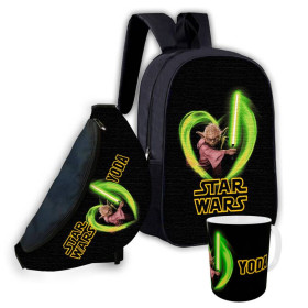 Рюкзаки, сумки Рюкзаки, сумки ^/--/^ Набор детский Yoda Star Wars рюкзак 36 /--/ х /--/ 27 /--/ см сумка-бананка,кружка с принтом для мальчика (01654) ^_^^^ Набір дитячий Yoda Star Wars рюкзак 36 /--/ х /--/ 27 /--/ см сумка-бананка,гуртка з принтом для хлопчика (1663) - фото фото фото