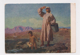 СРСР СССР ^/--/^ УТРО  худ. ЧУЙКОВ  1955 г.  чистая  тираж 50 тыс.  ^_^^^ УТРО худ. ЧУЙКОВ 1955 р. чистий тираж 50 тис. - фото фото фото