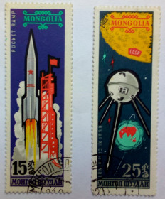 Монголія Монголия ^/--/^ Монголия 1963 Космические полеты, гашеные ^_^^^ Монголія 1963 Космічні польоти, гашені - фото фото фото