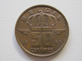 Бельгія Бельгия ^/--/^ Бельгия 50 сантимов 1983 года BELGI 32954 ^_^^^ Бельгія 50 сантимів 1983 BELGI 32954 - фото фото фото