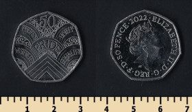 Єлизавета II (після ) Елизавета II (после ) ^/--/^ Великобритания 50 пенсов 2022 ^_^^^ Велика Британія 50 пенсів 2022 - фото фото фото