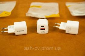 Зарядні пристрої Зарядные устройства ^/--/^ Високоякісний, Зарядний пристрій, Essager, 20 /--/ W, GaN, USB, Type-C, QC, PD, Fast Charge, White ^_^^^ Высококачественное, Зарядное устройство, Essager, 20 /--/ W, GaN, USB, Type-C, QC, PD, Fast Charge, White - фото фото фото