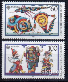 НДР, ФРН ГДР, ФРГ ^/--/^ ФРГ 1989 Европа CEPT детские игры Mi 1417-1418 MNH ^_^^^ ФРН 1989 Європа CEPT дитячі ігри Mi 1417-1418 MNH - фото фото фото