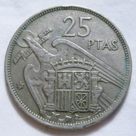 Іспанія Испания ^/--/^ Іспанія 25 песет 1957  (1958) року #6 /--/ П /--/ 1927 ^_^^^ Испания 25 песет 1957 (1958) года #6 /--/ П /--/ 1927 - фото фото фото