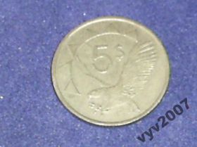 Намібія Намибия ^/--/^ Намибия-1993 г.-5 долларов (орел) ^_^^^ Намібія-1993 р.-5 доларів (орел) - фото фото фото