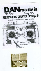 Військова техніка Военная техника ^/--/^ Danmodel 72401 - надмоторные решетки Пантера D  ( для Звезда 5010), 1/72 ^_^^^ Danmodel 72401 - надмоторні решітки Пантера D ( для Зірка 5010), 1/72 - фото фото фото