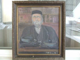 Картини, Гравюри, Живопис та Графіка Картины, Гравюры, Живопись и Графика ^/--/^ Зас. худ.укр. ЦИБЕРЕ В. раз. 50 х 40 см. х.м 1993 г. Закарпатская школа. Еврей взвешивание. ^_^^^ Зас. худ.укр. ЦИБЕРЕ В. раз. 50 х 40 см. х.м 1993 р. Закарпатська школа. Єврей зважування. - фото фото фото