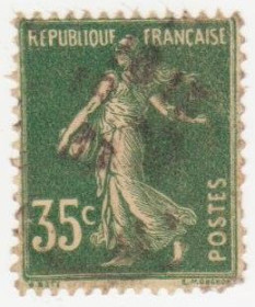 Франція Франция ^/--/^ Франция  1937  г. № 356 гашеная ^_^^^ Франція 1937 р. No 356 гашена - фото фото фото