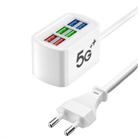 Зарядні пристрої Зарядные устройства ^/--/^ Адаптер питания Fast Charger 3.1 /--/ А 5 /--/ G быстрой зарядки на 6 usb портов ^_^^^ Адаптер живлення Fast Charger 3.1 /--/ А 5 /--/ G швидкої зарядки на 6 usb портів - фото фото фото