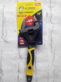 Ключі Ключи ^/--/^ Ключ розвідний Сталь Profi, тонкі губки 250 /--/ мм      (41096) ^_^^^ Ключ разводной Сталь Profi, тонкие губки 250 /--/ мм (41096) - фото фото фото
