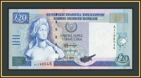 Інші країни Другие страны ^/--/^ Кипр 20 фунтов 2004 P-63  (63 /--/ с) UNC ^_^^^ Кіпр 20 фунтів 2004 P-63 (63 /--/ с) UNC - фото фото фото