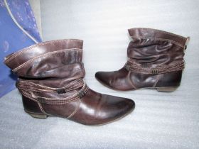 Чоботи Сапоги ^/--/^ СУПЕР ПОЛУСАПОГИ 100% НАТУР КОЖА~RIVER ISLAND~р 39-40/7 ^_^^^ СУПЕР ПОЛУСАПОГИ 100% НАТУР Шкіра~RIVER ISLAND~р 39-40/7 - фото фото фото