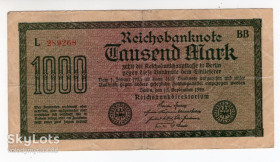 Німеччина Германия ^/--/^ Німеччина 1922, 1 000 марок ^_^^^ Германия 1922, 1 000 марок - фото фото фото