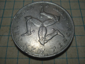 Джерсі, Гернсі, Мен, Гібралтар Джерси, Гернси, Мэн, Гибралтар ^/--/^ 10 пенсе 1975 о. Мен - фото фото фото